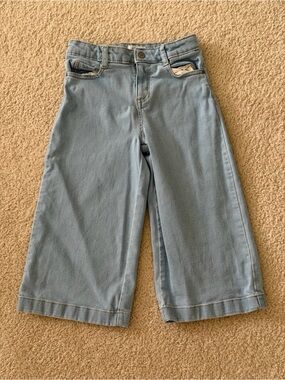Janie and Jack Light Blue Wide Leg Denim Jeans Size 6